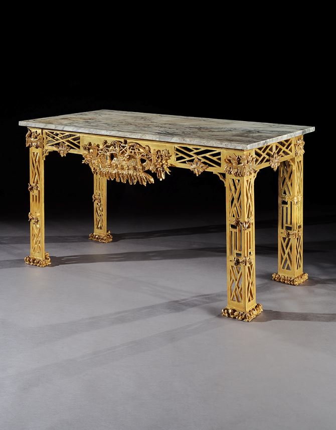 Thomas Chippendale - A pair of giltwood side tables | MasterArt